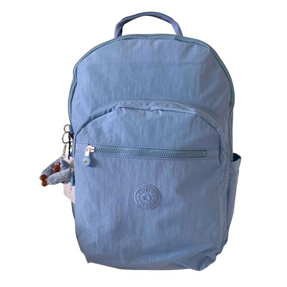 Vintage brand new Extra Large 47cm xl 17" Laptop Kipling Seoul Backpack Blue - Picture 1 of 14
